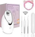 Kingsmile Facial Steamer, 3 in 1 Face Steamer for Facial,Compact NanoSteamer with Aromatherapy,Face Humidifier - Adjustable Nozzle, Warm Mist Steamer for Home SPA, Stainless Steel Skin Kit & Headband