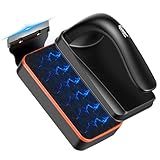 hygger Magnetic Aquarium Fish Tank Glass Cleaner,Detachable Dual-Blades Brush Tool with Floating Scrubber, Double Side Magnetic Algae Scraper for 0.2-0.4 Inch Thick Glass Aquariums Tank (M)