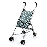 Bayer: Buggy Umbrella Stroller - Green & White Stars - Accessory for Dolls Up to 18", Foldable Design, Seat Belt, Kids Toy, Ages 3+