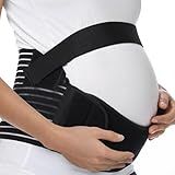 FITTOO Maternity Belt Back Support Belly Band Pregnancy Belt Support Brace Abdominal Binder Waist Support Black XXL