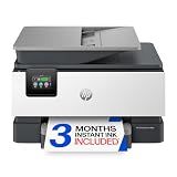HP OfficeJet Pro 9125 Wireless All-in-One Color Inkjet Printer, Print, Scan, Copy, Fax, ADF, Duplex Print/scan, Best-for-Office, 3 Month Trial of Instant Ink Included, AI-Capable (C2VZ0A)