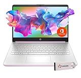 HP 14 Laptop Ultra Thin & Light, Intel N150 Quad-Core Processor, 16G RAM, 128GB SSD, HDMI, USB-C, WiFi 6, SD Card Reader, Microsoft Office 365 Included, Windows 11, Lavender, XtreDura Accessories