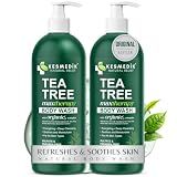 KESMEDIK Tea Tree Body Wash MaxTherapy with 100% Tea Tree Oil for Skin, Eucalyptus & Aloe Vera | Purifying Body Soap, Soothes & Refreshes Sensitive, Itchy Skin, Men & Women, 16 Fl Oz (Pack of 2)