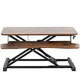 VIVO Rustic Vintage Brown 32 inch Standing Desk Converter, DESK-V000KN