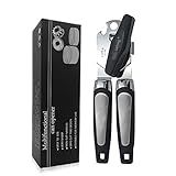 Safring Can Opener Manual, Handheld Strong Heavy Duty Stainless Steel Can Opener, Comfortable Handle, Sharp Blade Smooth Edge, Can Openers with Multifunctional Bottle Opener