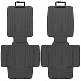 insefocc Car Seat Protector for Child Car Seat，TPE Waterproof & Anti-Slip （No Imprints）,carseat Protector car seat Cover Universal Fit for Baby & Pet Use, BPA-Free（Black -2PC）