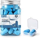 Lenicany 30Pair Soft Foam EarPlugs, 32dB Disposable Sound Blocking Noise Cancelling Ear Plugs for Sleeping/Concerts Loud Music/Shooting Guns/Work Construction, Hearing Safety Protection (Blue)