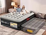 OhGeni Air Mattress Queen with Built in Pump, 18" Raised Inflatable Blow Up Mattress, Upgraded Surface Portable Bed for Home, Camping, Colchone Inflable, Ideal Alternative to a Bed, 1-Pack Only