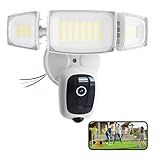 Olafus Floodlight Camera Outdoor – 2K QHD Security Cam with Motion-Activated Flood Lights, Custom Detection Zones, Color Night Vision, 2-Way Talk & 55W Dimmable Lighting White
