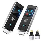 2026 New Wireless HDMI Transmitter and Receiver, 360FT/110M Extender 4K Decode 1080P@60Hz Output with LED Display, Plug&Play 5.8+2.4G Streaming Video/Audio from PC/Laptop/TV Box to Monitor