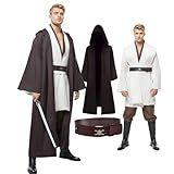 Men's Tunic Cosplay Costume Adults Outfits Halloween Robe Hooded Uniform Full Set