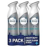 Febreze Air Mist Air Freshener Spray, Odor-Fighting Room Spray, Air Fresheners for Home and Bathroom and Kitchen, Aerosol Can, Heavy Duty Crisp Clean Scent, 8.8oz, (Pack of 3)