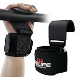 RELIFE REBUILD YOUR LIFE Lifting Hooks for Men and Women(Pair), Pull Up Straps, Gym Reapers Lifting Wrist Grips, Heavy Powerlifting, Lifting Hooks for Weight Lifting
