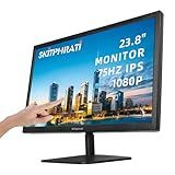 SKitphrati 21.5 Inch Touchscreen Monitor FHD 1920x1080p IPS Screen, VESA Support, 10-Points Computer Touch Screen PC Display with Type-B HDMI VGA Port, 75Hz Desktop Touch Display, Black