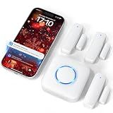 WiFi Door Sensor Chime, Smart Door Open Alert Window Sensor for Business/Home/Kids Safety, Real-Time App Notification, 500ft Range, 32 Melodies, 5 Volume Levels, Window Contact Sensor Alarm Kit