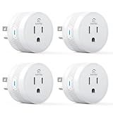 EIGHTREE 15A Smart Plug Works with Alexa & Google Home, Smart Outlet 4 Pack