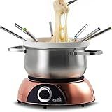Artestia 3-in-1 Electric Fondue Pot 2.6QT – Chocolate, Cheese & Meat Hot Pot, 1500W High-Power with Removable Stainless Steel & Ceramic Bowls, Perfect for Parties, Family Dinners & Gifts