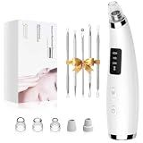Blackhead Remover Pore Vacuum with 3 Suction Levels, 5 Probes (Pearl White)