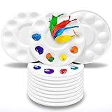 Hulameda 12pcs Paint Tray Palettes,Plastic Paint Pallets for Kids to Paints