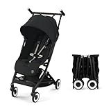 Cybex Libelle 2 Travel pockit Baby Stroller - Lightweight Carry-On Travel Stroller for Airplane with One-Hand Recline, Compatible with CYBEX Car Seats, Magic Black