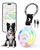 Pet Tracker for Dogs Cats, Location & LED Night Light Tag, No Monthly Fee