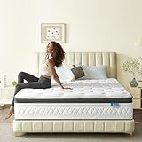 Breezleep Full Size Mattress, 12 Inch Cooling Hybrid Full Mattress in a Box, Medium Firm with Gel Memory Foam & Pocket Coils, Motion Isolation, Pressure Relief, CertiPUR-US