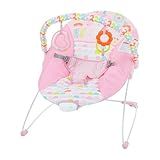 Bright Starts Baby Bouncer Soothing Vibrations Infant Seat - Removable -Toy Bar, Nonslip Feet, 0-6 Months Up to 20 lbs (Fancy Fantasy, Pink Unicorn)