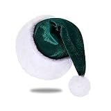 Eoocan Santa Hat, Christmas Hat for Adults Unisex Velvet Comfort Xmas Hats