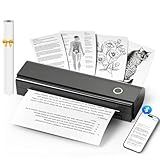 NDYIN Portable Printers Wireless for Travel, N80 Wireless Thermal Printer Bluetooth Inkless Printer Support 8.5" X 11" US Letter & A4, Compatible with iOS, Android, Laptop