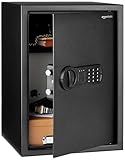 Amazon Basics Steel Home Security Electronic Safe with Programmable Keypad Lock for Documents, Jewelry, Valuables, 1.8 Cubic Feet, Black, 13.8"W x 13"D x 19.7"H