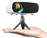 Mini Projector for iPhone, ELEPHAS 2024 Upgraded 1080P HD Projector, 8000L Portable Projector with Tripod and Carry Bag, Movie Projector Compatible with Android/iOS/Windows/TV Stick/HDMI/USB