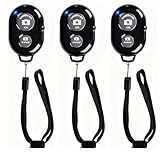 Wireless Remote Shutter for Cellphones and Tablets (3 Pack), AOQIYUE Bluetooth Remote for iPhone/Android Camera Control, Selfie Clicker for Photos and Videos - Wrist Strap Included