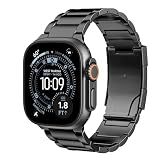 Upgraded Titanium Band For Apple Watch Ultra 49mm/46mm/45mm/44mm/42mm Black