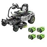 EGO Power+ Electric Riding Lawn Mower, 42" Deck with Zero Turn Radius, Includes (4) 56V 12.0Ah Batteries and Charger - ZT4205S