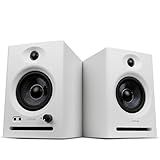 Ortizan C7 Dual-Mode 2.0 Studio Monitors, Active Monitor Speakers for Near Field Music Production, Bluetooth 5.3 Wireless Computer PC Monitor Gaming Bookshelf Speakers(Pair, White)