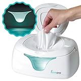Hiccapop Baby Wipe Warmer and Baby Wet Wipes Dispenser | Baby Wipes Warmer for Babies | Diaper Wipe Warmer with Changing Light, White