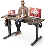 SIAGO Electric Standing Desk Adjustable - 55 x 24 Inch Sit Stand up Desk with Cable Management - 3 Memory Preset Adjustable Height Table