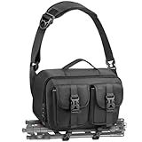 TAAOKA Camera Sling Bag,Lightweight SLR/DSLR Camera Case with Tripod Holder,Waterproof Camera Shoulder Crossbody Bag for Photographers (Black) (Black)
