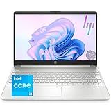 HP 15.6" FHD Laptop with Fingerprint Reader • Intel Core i3-1215U • 12GB DDR4 RAM • 256GB PCIe SSD • Fast Charge • 10H Battery • HDMI • Wi-Fi 6 • Win 11 • for Multitasking Work & Study
