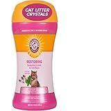 Arm & Hammer Restoring Cat Litter Box Deodorizing Crystals, Litter Deodorizer Additive to Help Absorb Odors and Restore Freshness Between Changes, Clary Sage & Mint Scent, 15 Oz