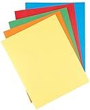 Amazon Basics Twin Pocket File Folders with Fasteners, Letter Size, Business Card Slot, Assorted Colors, 25-Pack