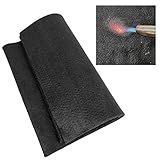 Buraku Welding Blanket Fireproof | Heat Resistant Up to 1800°F | Flame Retardant Fabric Material Carbon Felt for Welders | Plumbers Cuttable (12"X26",1PACK)