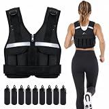 Adjustable Weighted Vest Weights Set: Sportneer 2 4 6 8 10 12 14 16 18 Lbs Body Weight Vests 9 In 1 Fast Adjust Running Vest for Men Women Gym Home Workout Fitness Exercise Strength Training 2-18 Lbs