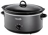 Crock-Pot 7-Quart Manual Slow Cooker, Family Size Serves 8+ People or Fits 6-lb Roast, Removable Stoneware with Warming Setting, Dishwasher Safe for Easy Cleanup, Charcoal