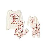 The Children's Place,Unisex Baby,and Kids, Sibling Matching, Holiday Pajama Sets, Cotton,Pumpkin Spice Season,6