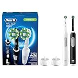 Oral-B Pro 1000 CrossAction Electric Toothbrush, Black and White, 2 Count