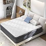 EEN EEN SLEEP 14 Inch Medium Plush King Size Mattress [Upgraded] King Hybrid Mattresses in A Box with Gel Memory Foam & Pocket Springs, Strong Edge Support,Pressure Relief,CertiPUR-US,365-Night Trial
