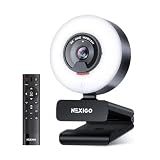 NexiGo N960E Plus 4K Webcam with Ring Light & RF Remote, ToF Autofocus, OSD Menu, 1080p 60FPS, 4X Digital Zoom, Noise-Canceling Mics, Privacy Cover, USB Web Camera for Streaming, Video Calls& Meetings