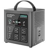 LIBRIDS Portable Power Station C600, 600W Solar Generator, 640Wh LiFePO4 Battery, 1.5H Fast Charge, 10ms UPS, 8 Ports(4 AC) for Camping, Home Backup & Outages