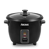 Aroma Housewares 1.5Qt. Rice & Grain Cooker (ARC-363NGB),Black,6-Cup Cooked / 3-Cup Uncooked